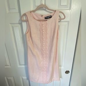 Karl Lagerfield Pink Tweed Shift Dress